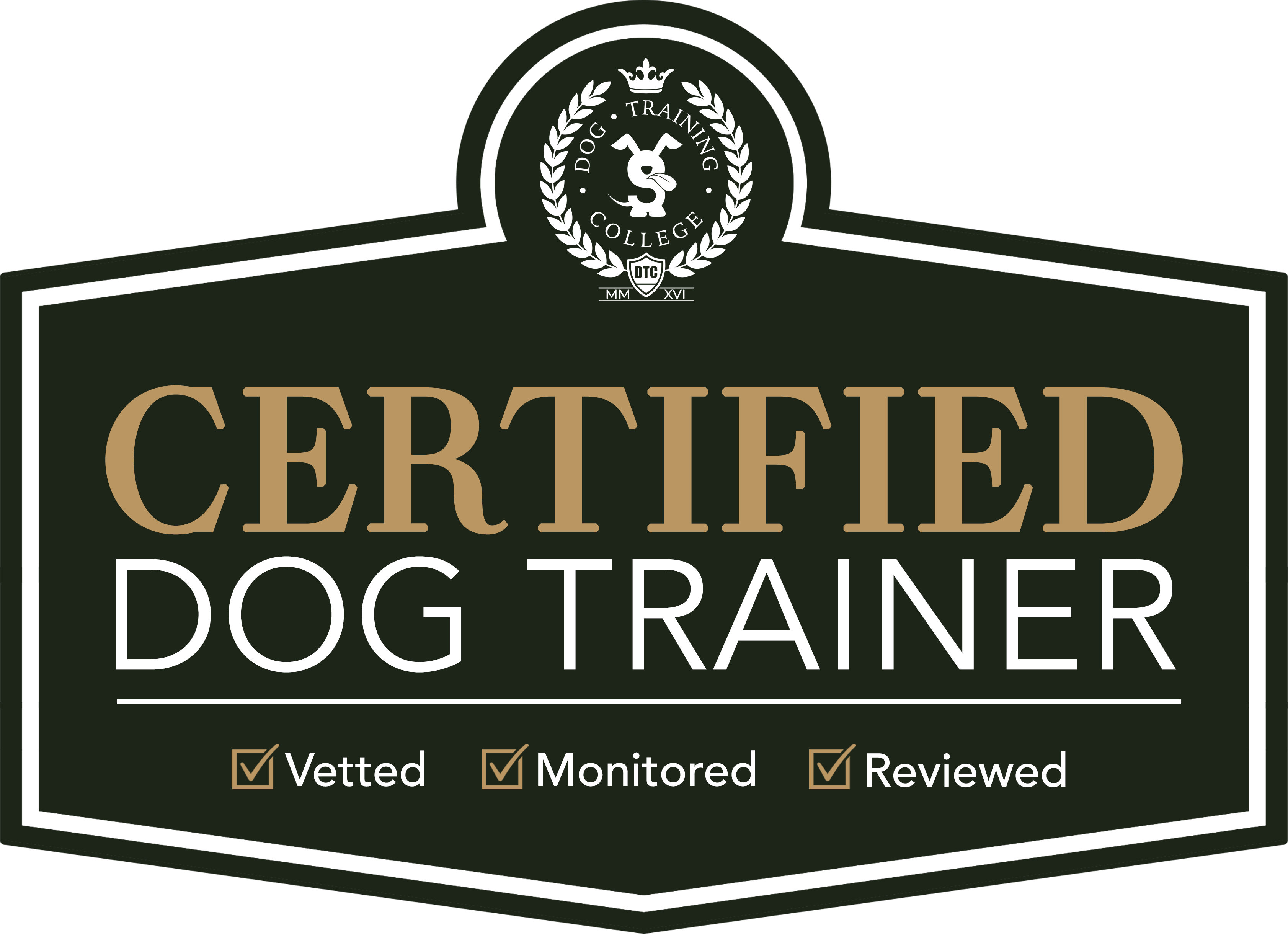 Dog Training College Certified Dog Trainer DTC-CTD badge for Craig Dunn